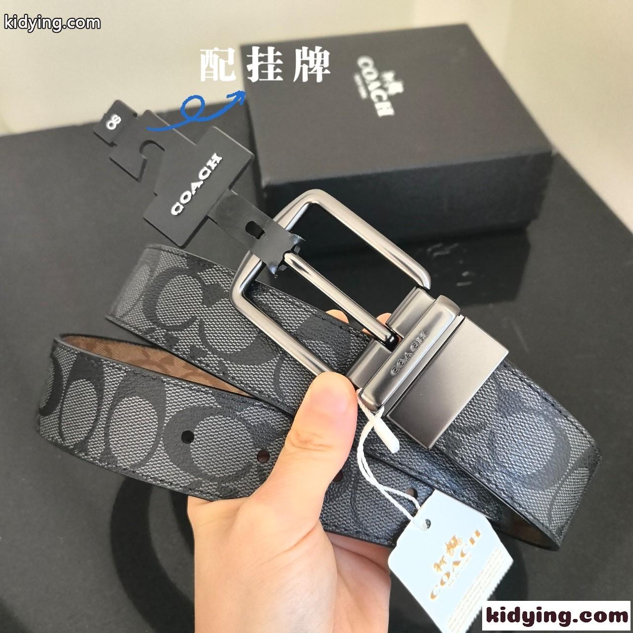 カジュアル ロゴ リバーシブルベルト コーチ ベルト スーパーコピー-1