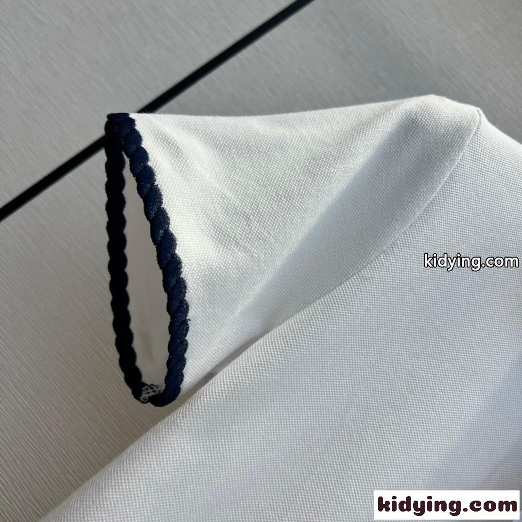 錨 刺繍 ショートスリーブ ポロシャツ トムブラウン Tシャツ コピー レディース-3