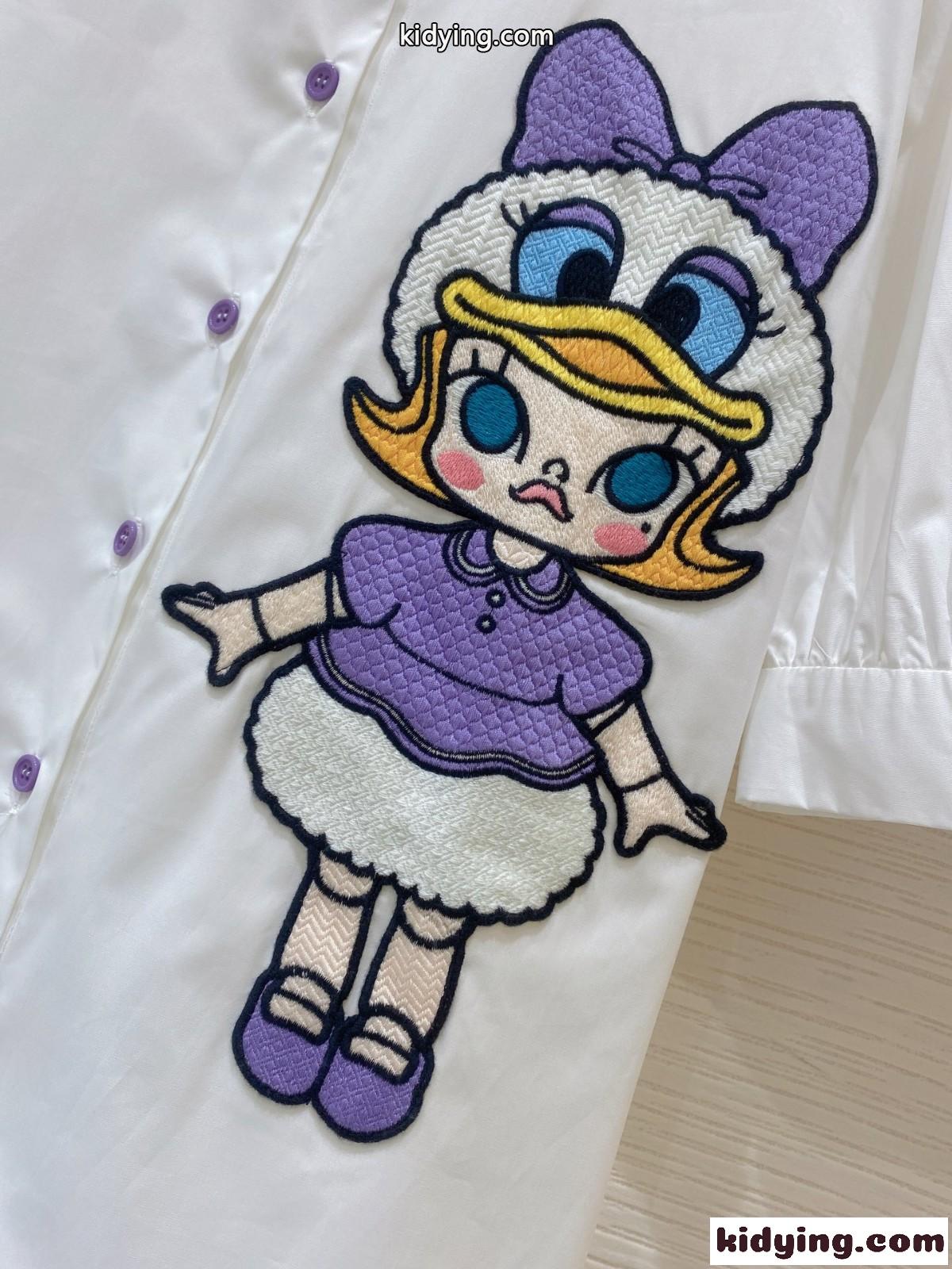 おしゃれ 合わせやすい 可愛い ワッペン 半袖 ミュウミュウ シャツ コピー シンプル カジュアル-2