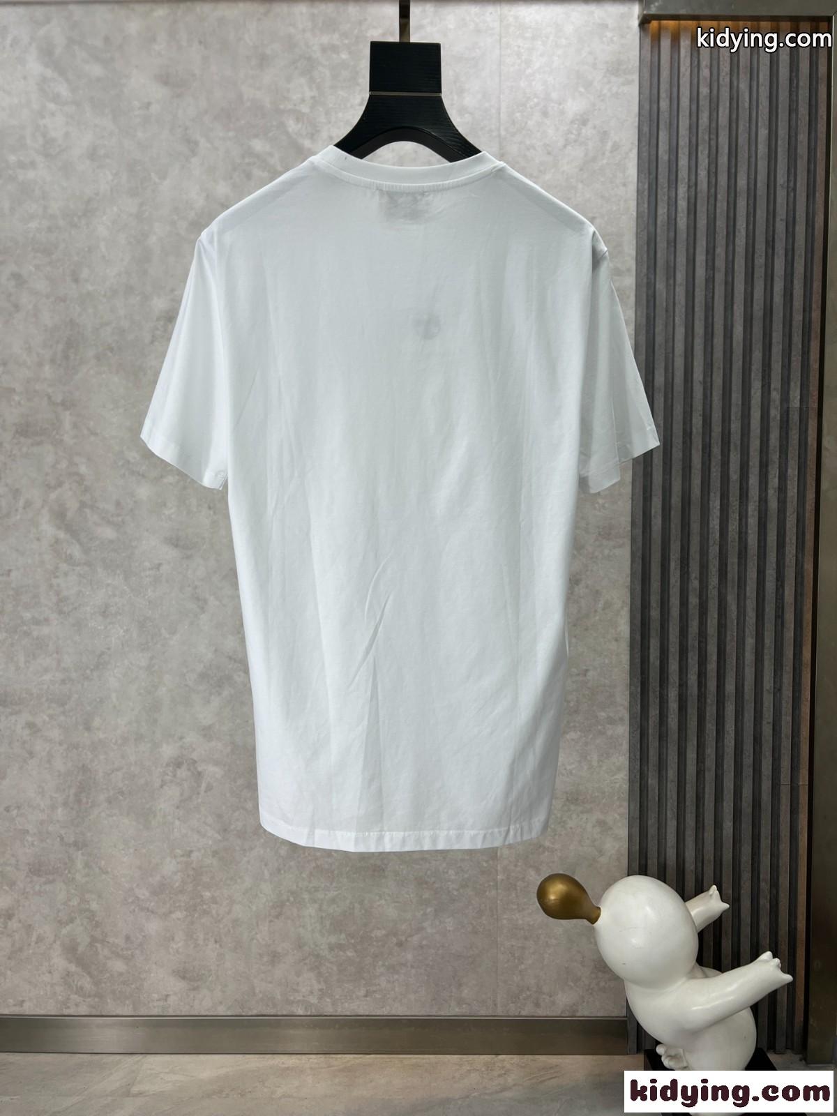 カジュアル 上品 エルメス Tシャツ コピー クルーネック 半袖Tシャツ ホワイト-0