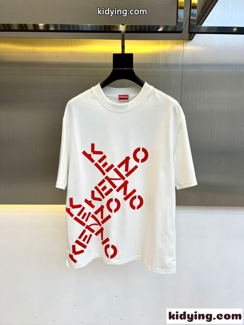 おしゃれ カジュアル プリント ケンゾー Tシャツ コピー 半袖Tシャツ ホワイト-0