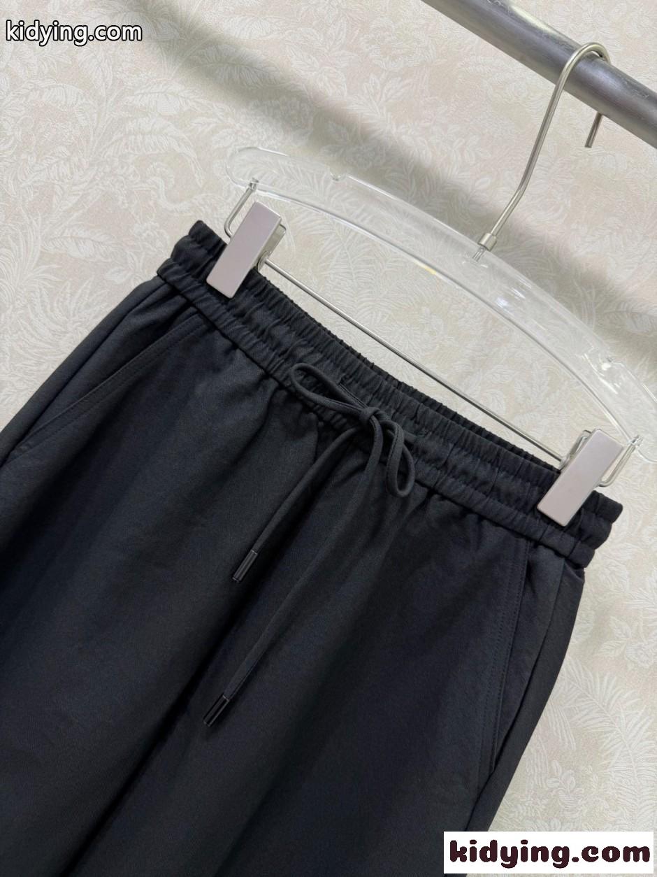カジュアル お洒落 カーブパンツ シャネル パンツ コピー ブラック-1