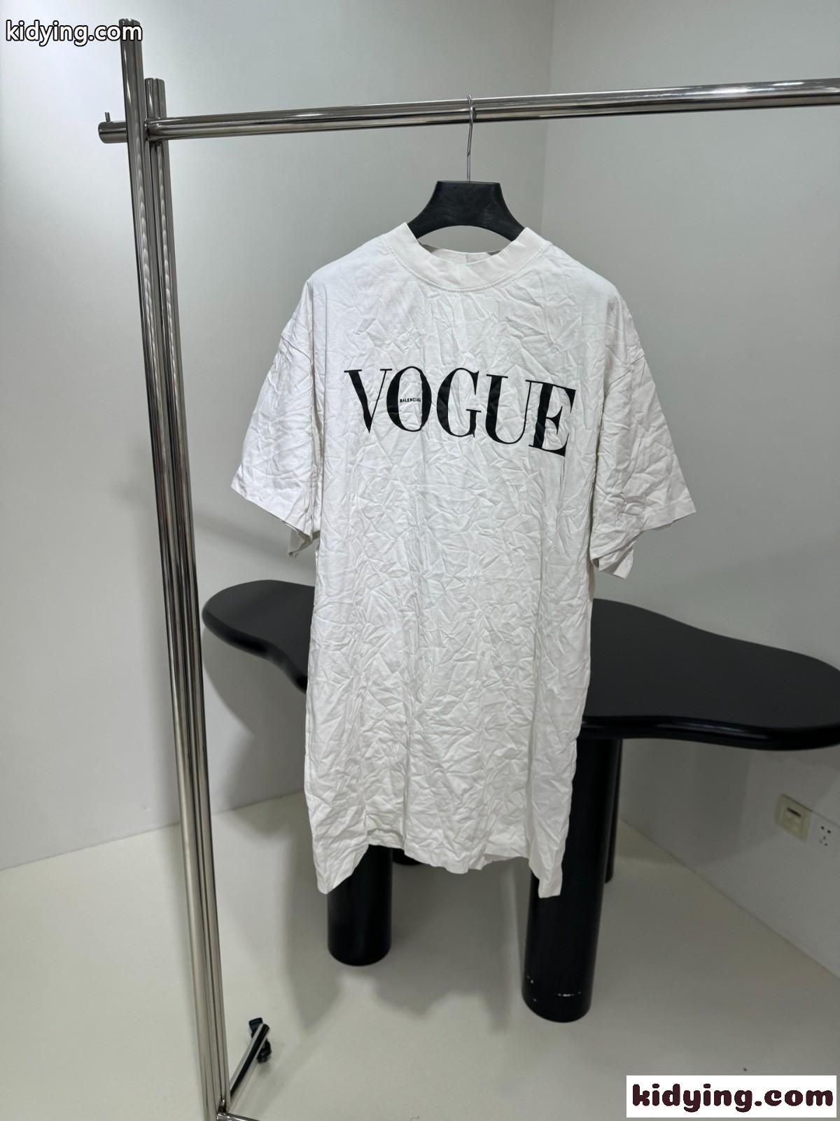 VOGUE 半袖Tシャツ オーバーサイズ バレンシアガ Tシャツ コピー ホワイト-0