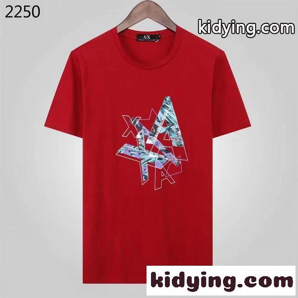 カジュアル 春夏 定番 プリント アルマーニ tシャツ コピー 着心地いい 半袖 トップス-4