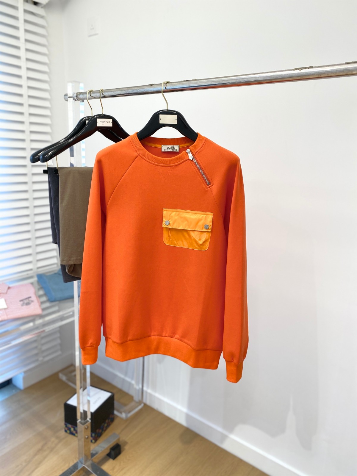 カジュアル エルメス Tシャツ コピー おしゃれ クルーネック コットンスウェットシャツ-0