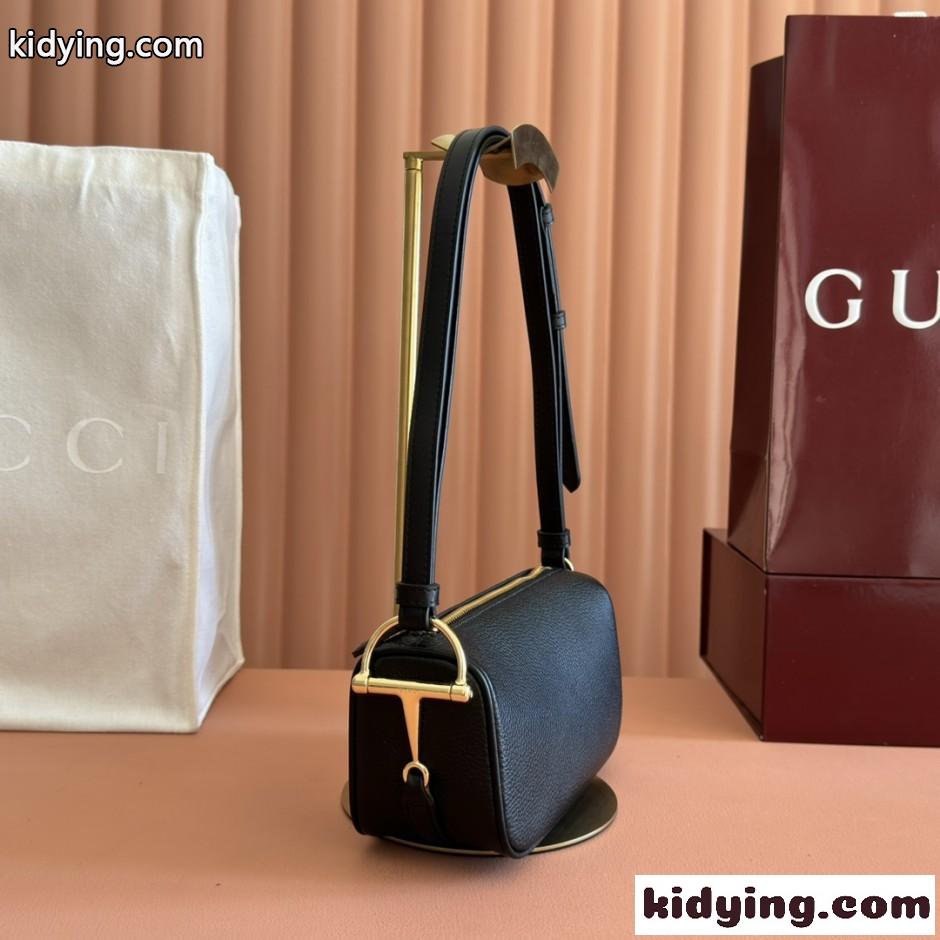 ハーフ ホースビット ミニバッグ GUCCI グッチ 860784 スーパーコピー ブラック-2