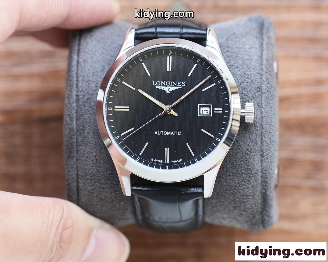 人気 ロンジン 時計 コピー シンプル ビジネス 上品 腕時計 40mm 日付表示-2