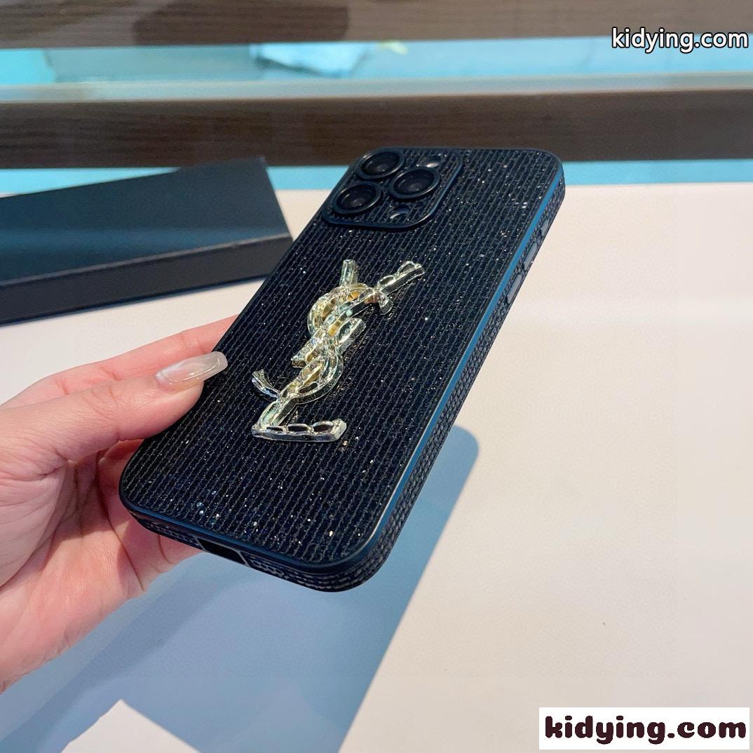 イヴ・サンローラン アイフォンケース 偽物 iPhone16ケース キラキラ YSL スマホケース-3