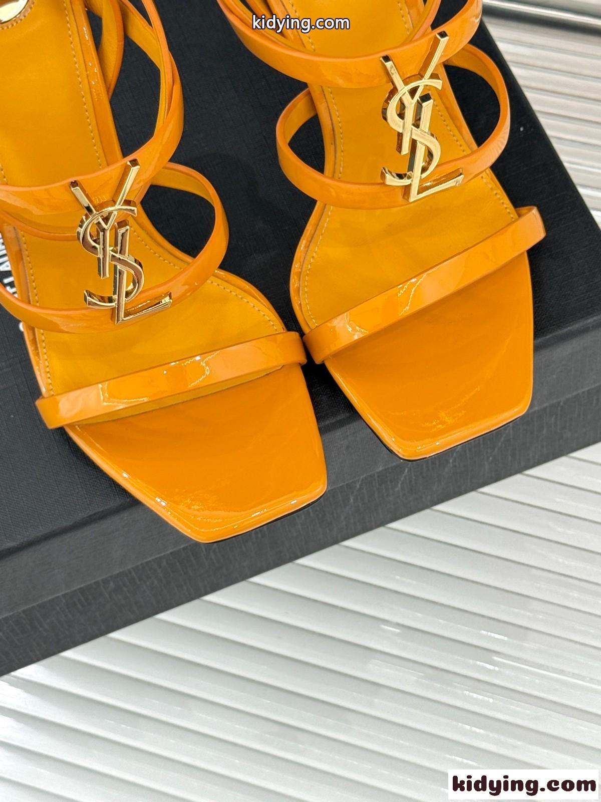 スタイルアップ YSL カサンドラ サンダル イヴ・サンローラン スーパーコピー イエロー-4