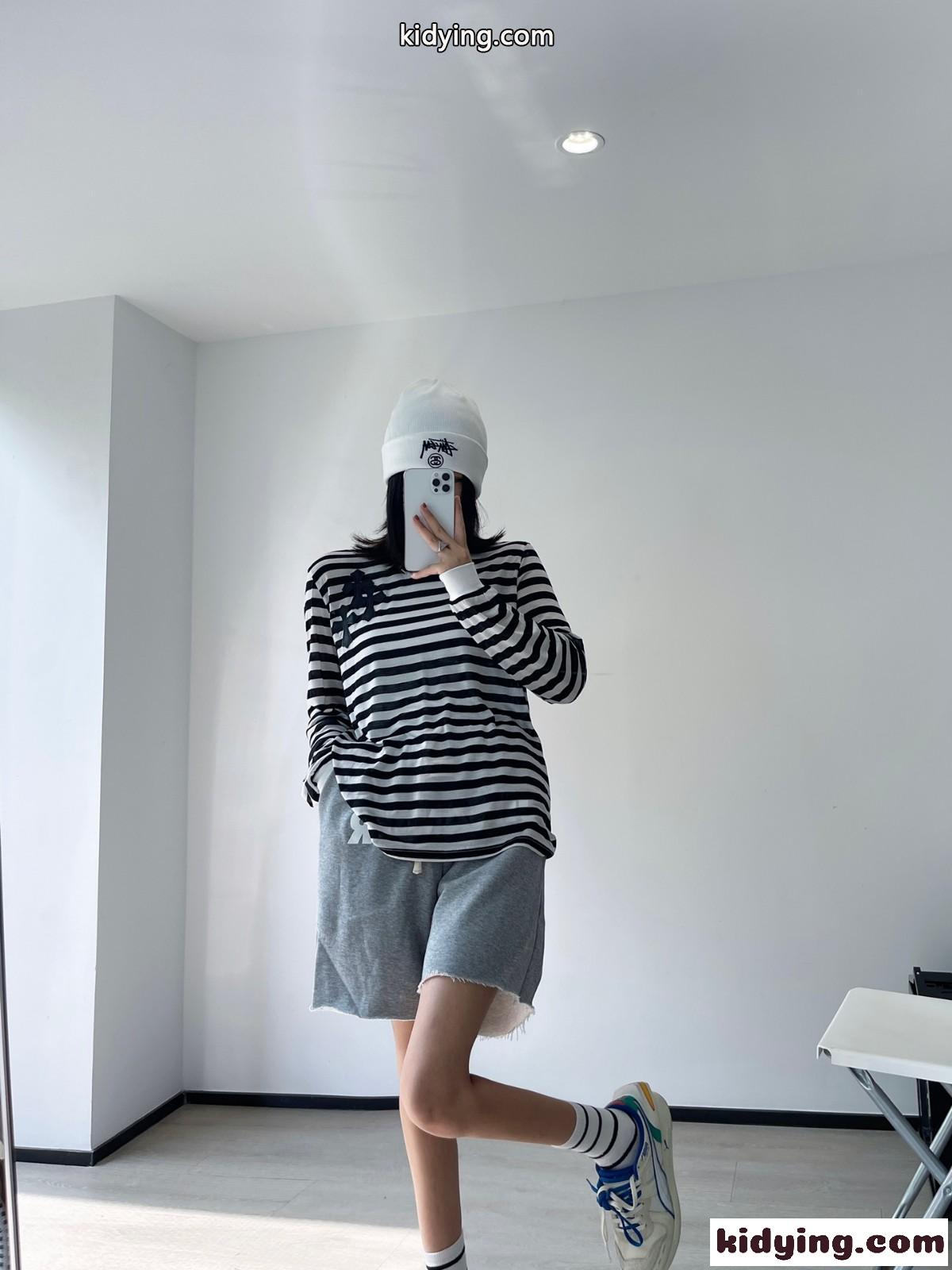 定番 人気 ボーダー柄 合わせやすい 透け感 クロムハーツ Tシャツ コピー 長袖 春夏 uvカット 薄手 トップス-4