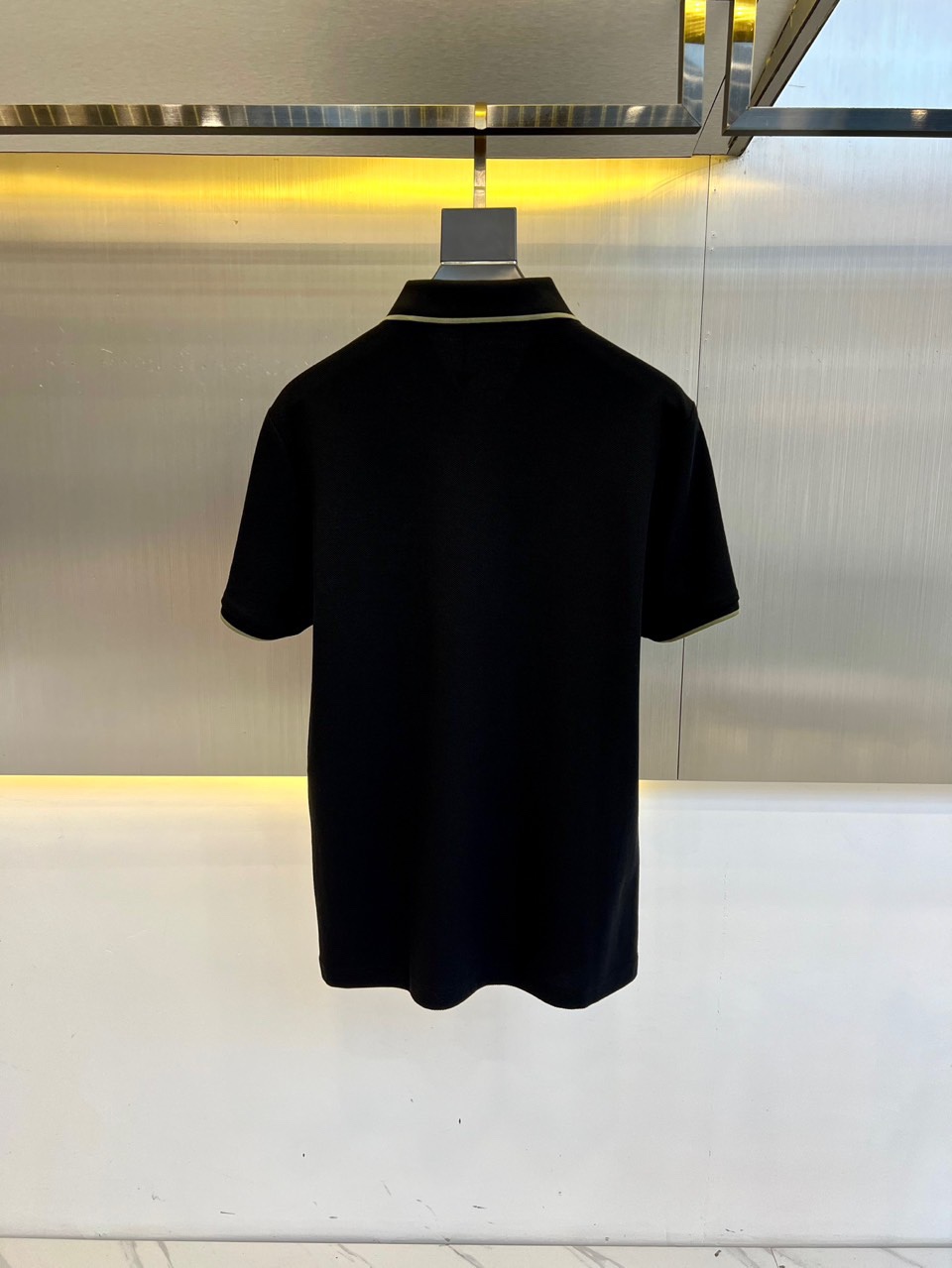 コットンピケ ハーフジップ ポロシャツ グッチ Tシャツ コピー ブラック-3