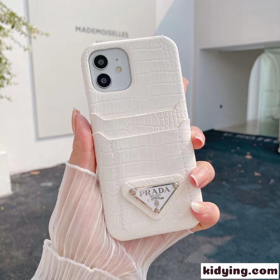 おしゃれ 可愛い カード収納 プラダ スマホケース iphone コピー ファッション シンプル 4色あり レザー-0