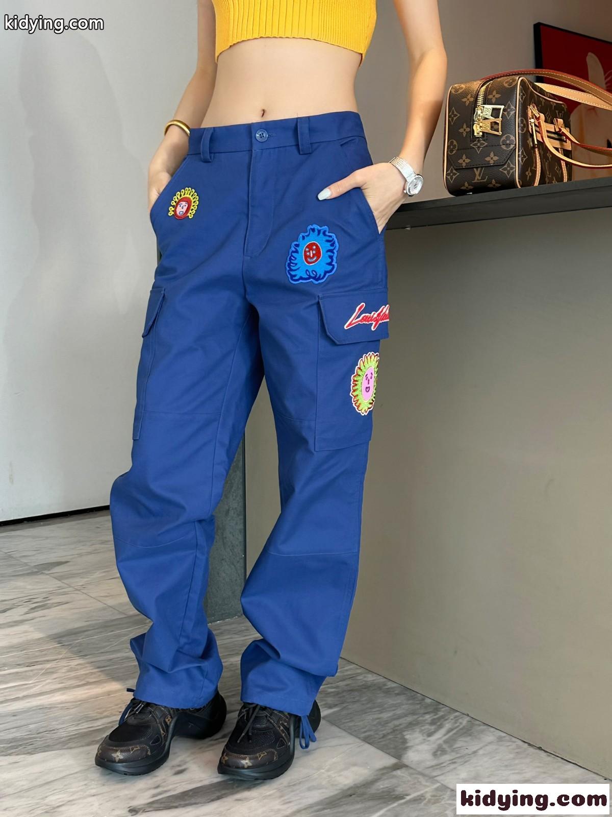 LV × YK フェイスカーゴパンツ ルイ・ヴィトン パンツ コピー 男女兼用-6