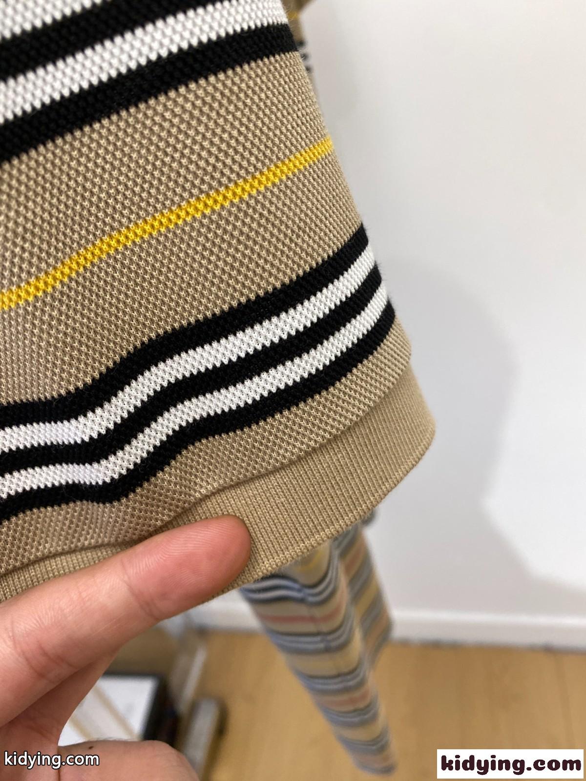 バーバリー Tシャツ 偽物 おしゃれ ボーダー ポロシャツ 半袖トップス-3