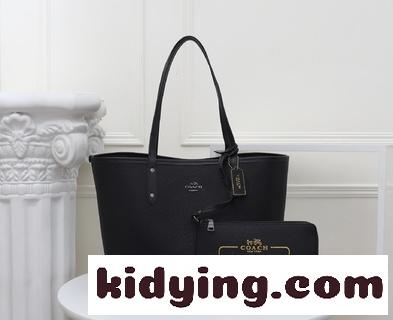 COACH/コーチの新型PVCヘッドコート牛革両面トートtote女包子母包 コーチバッグ 郵送コピー 1包両用は超お得です-2