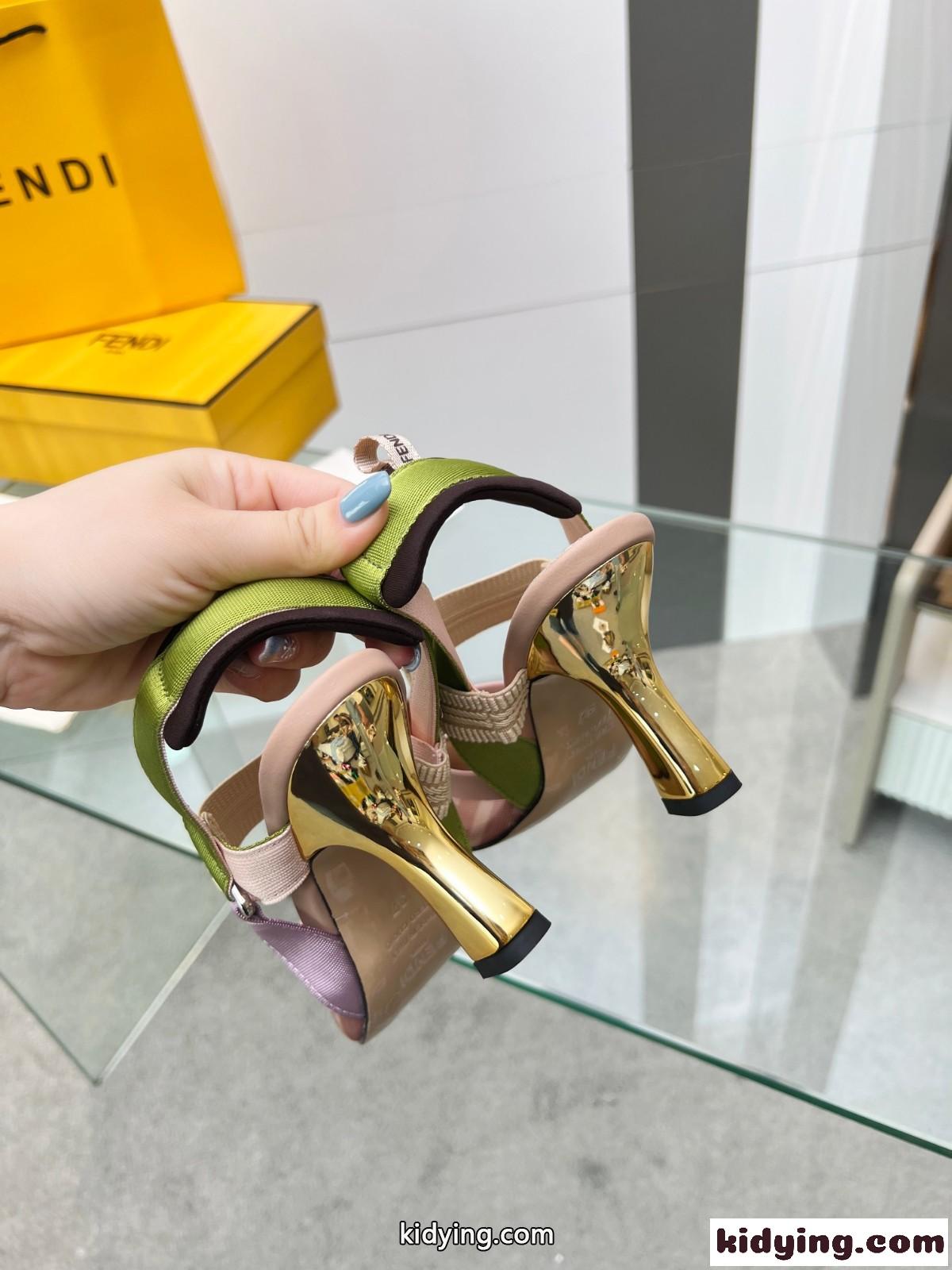 女性らしい ハイヒール スリングバックパンプス フェンディ サンダル コピー レディース-0