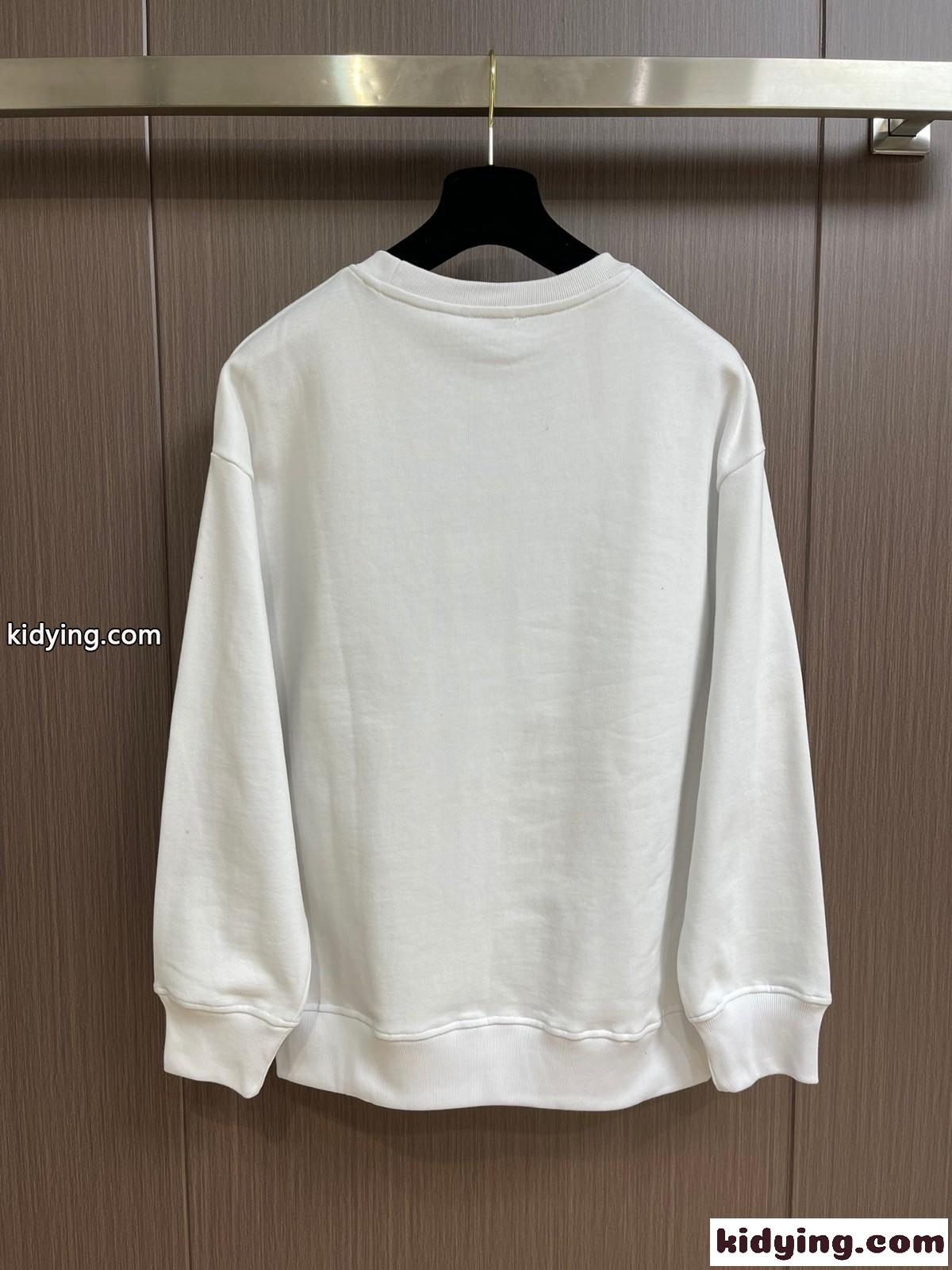 定番 プリント クルーネック コットン スウェットシャツ バーバリー Tシャツ コピー-1