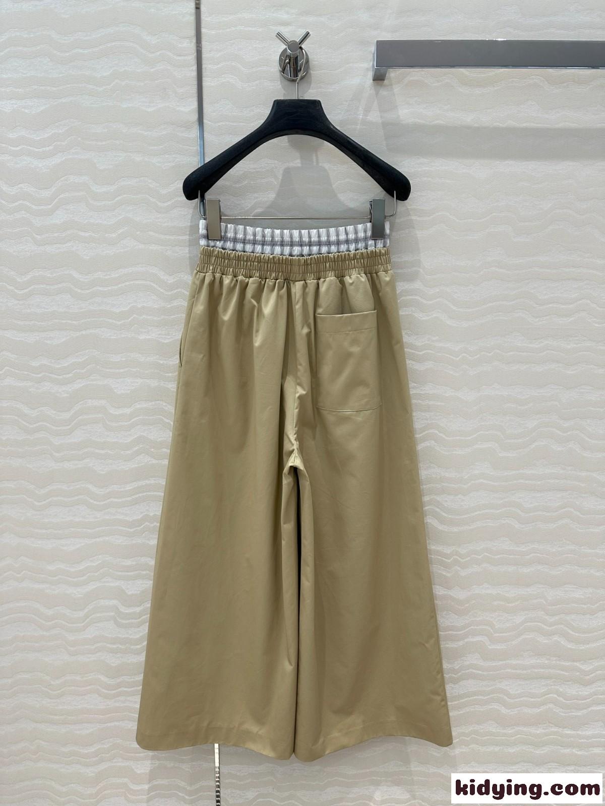 おしゃれ クロップド トラウザース ロエベ パンツ コピー レディース ベージュ-4