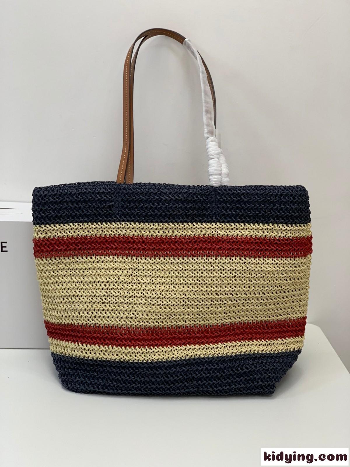 おしゃれ 人気 可愛い ロゴ 刺繍 ミュウミュウ バッグ コピー レディース ラフィア トートバッグ-1