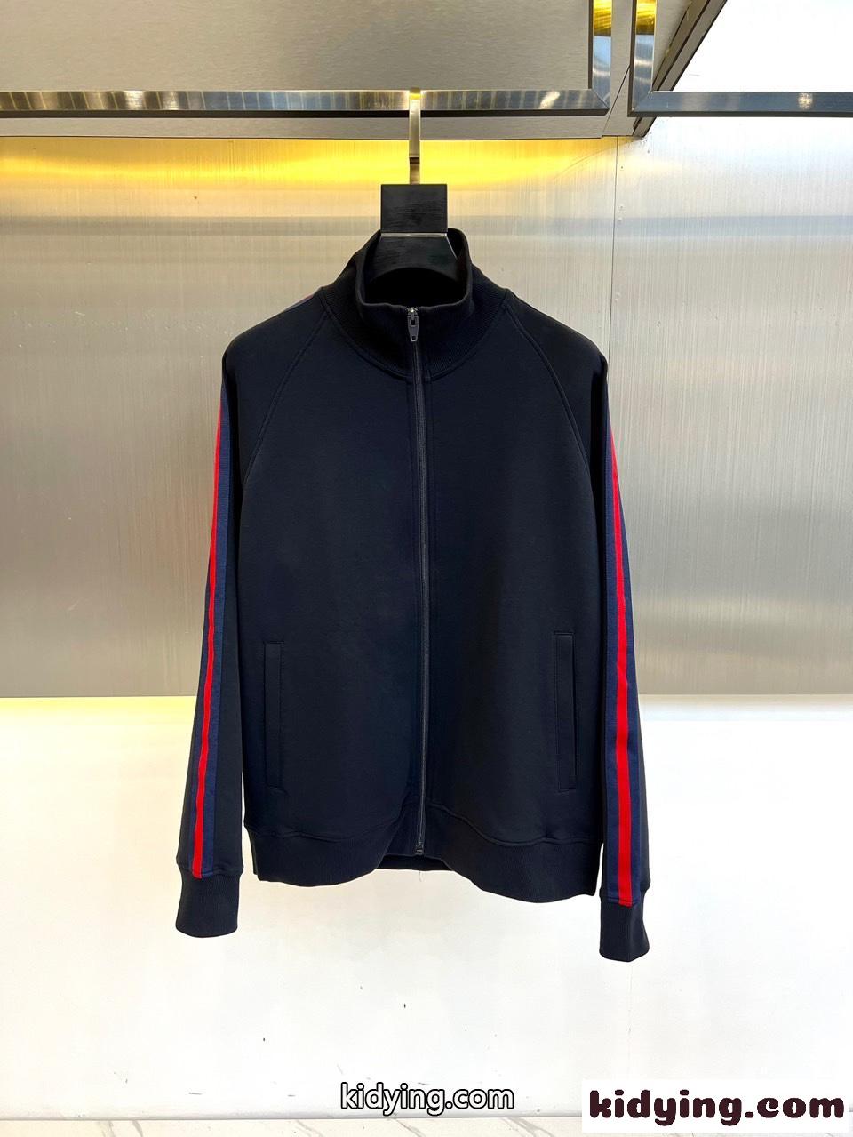 大人 カジュアル ジップアップ ブルゾン グッチ ジャケット コピー ネイビー-1