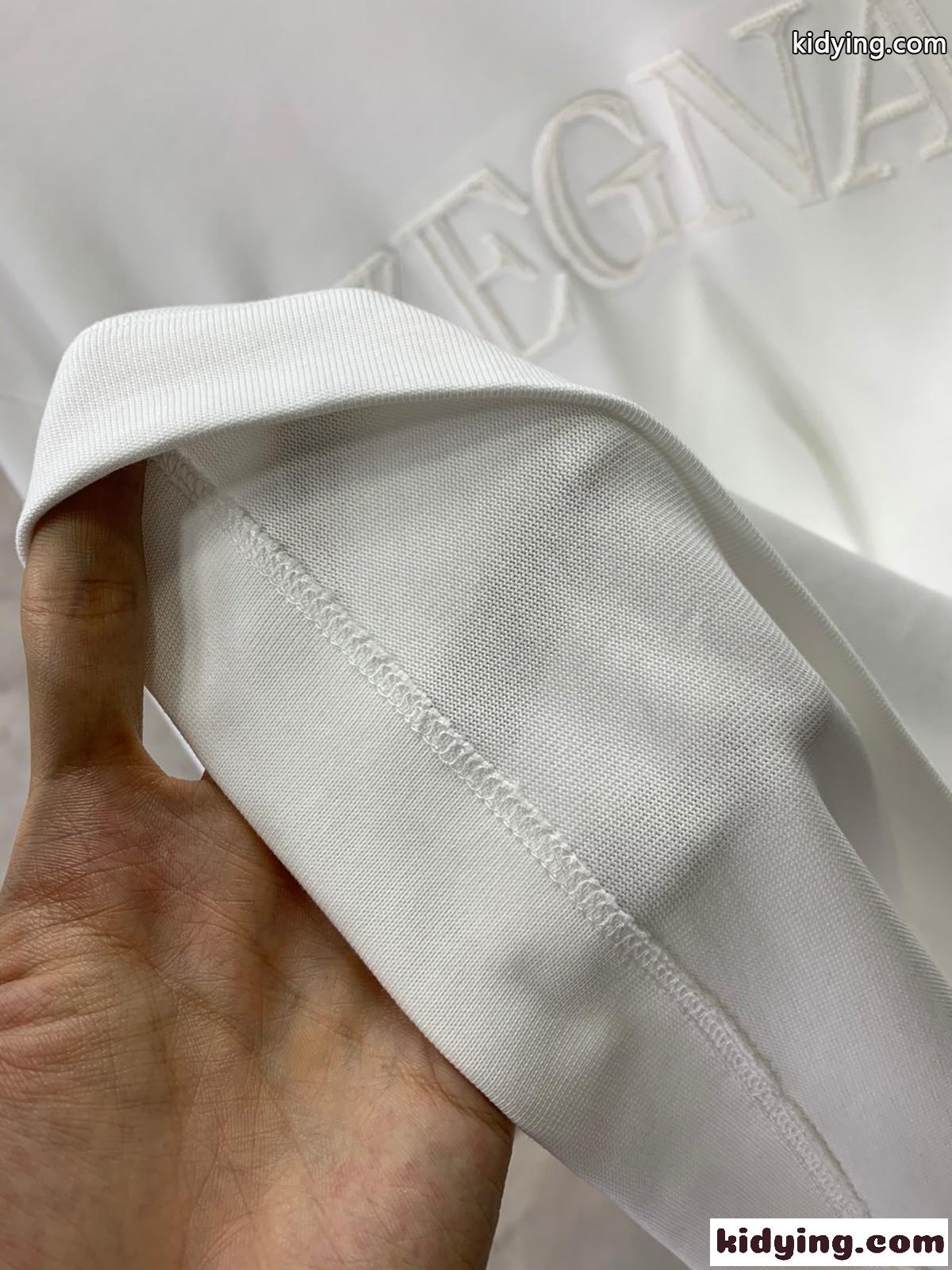 シンプル ゆったり ロゴ クルーネック エルメネジルド・ゼニア Tシャツ コピー メンズ 半袖Tシャツ-5