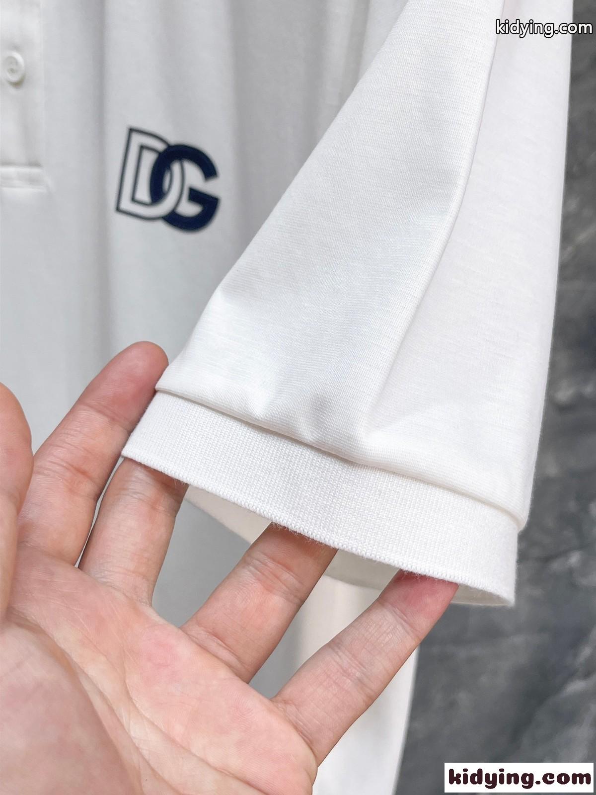 クラシック ロゴ ポロシャツ ドルチェ&ガッバーナ 半袖Tシャツ コピー ホワイト-3