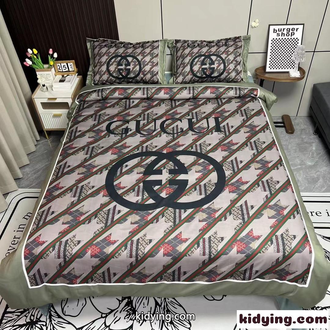 上品 おしゃれ 4点セット ロゴ プリント 人気 コットン グッチ 布団カバーセット コピー-2