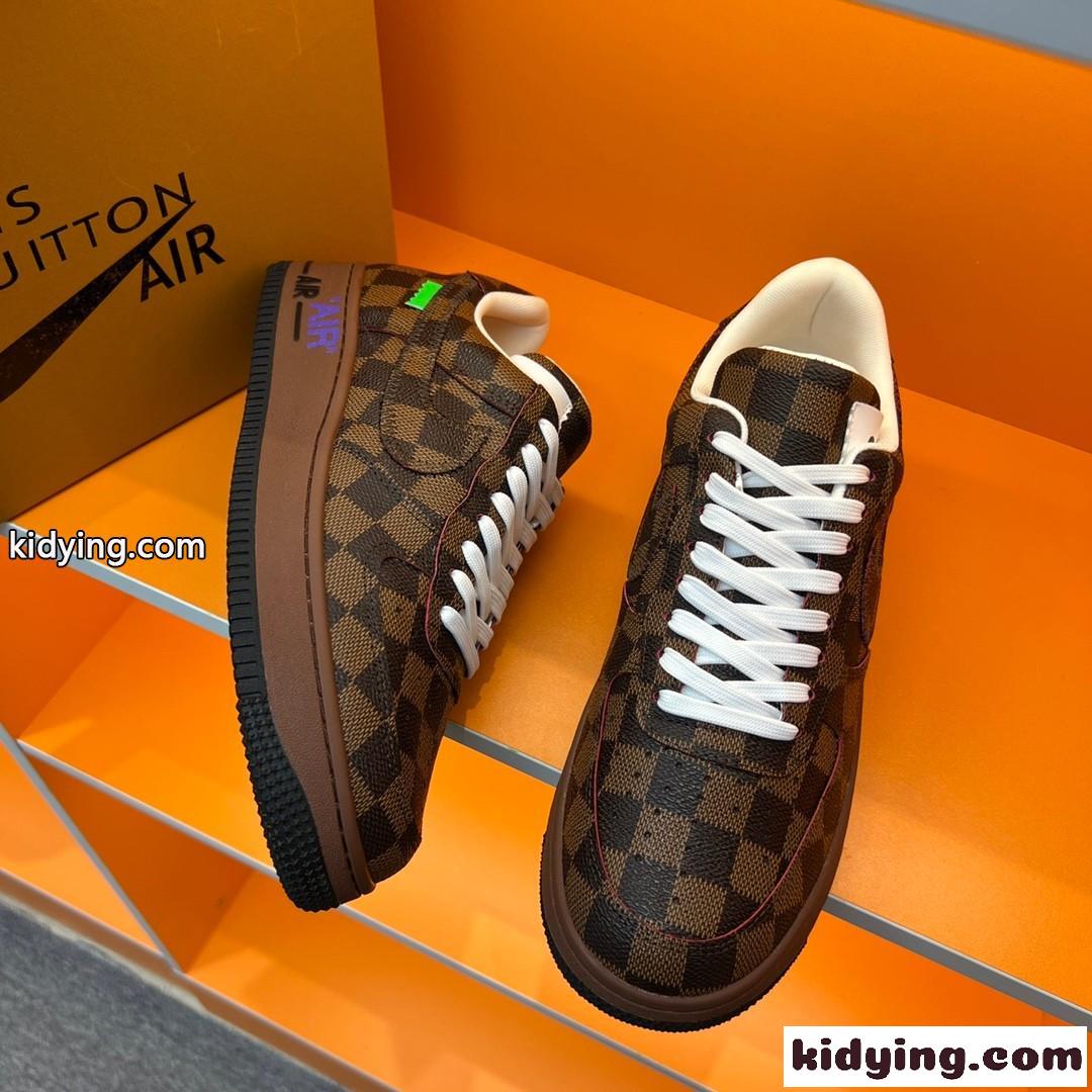 飽きのこない チェック 人気 LV x OFF-WHITE x Nike メンズ スポーツシューズ オフホワイト スニーカー コピー-1