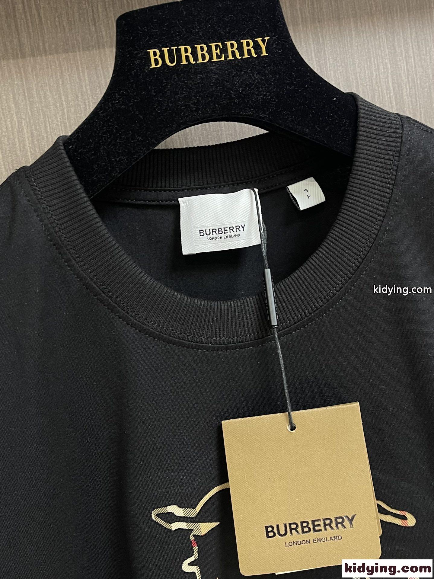 チェックEKD コットンTシャツ バーバリー Tシャツ コピー クルーネック 半袖-3