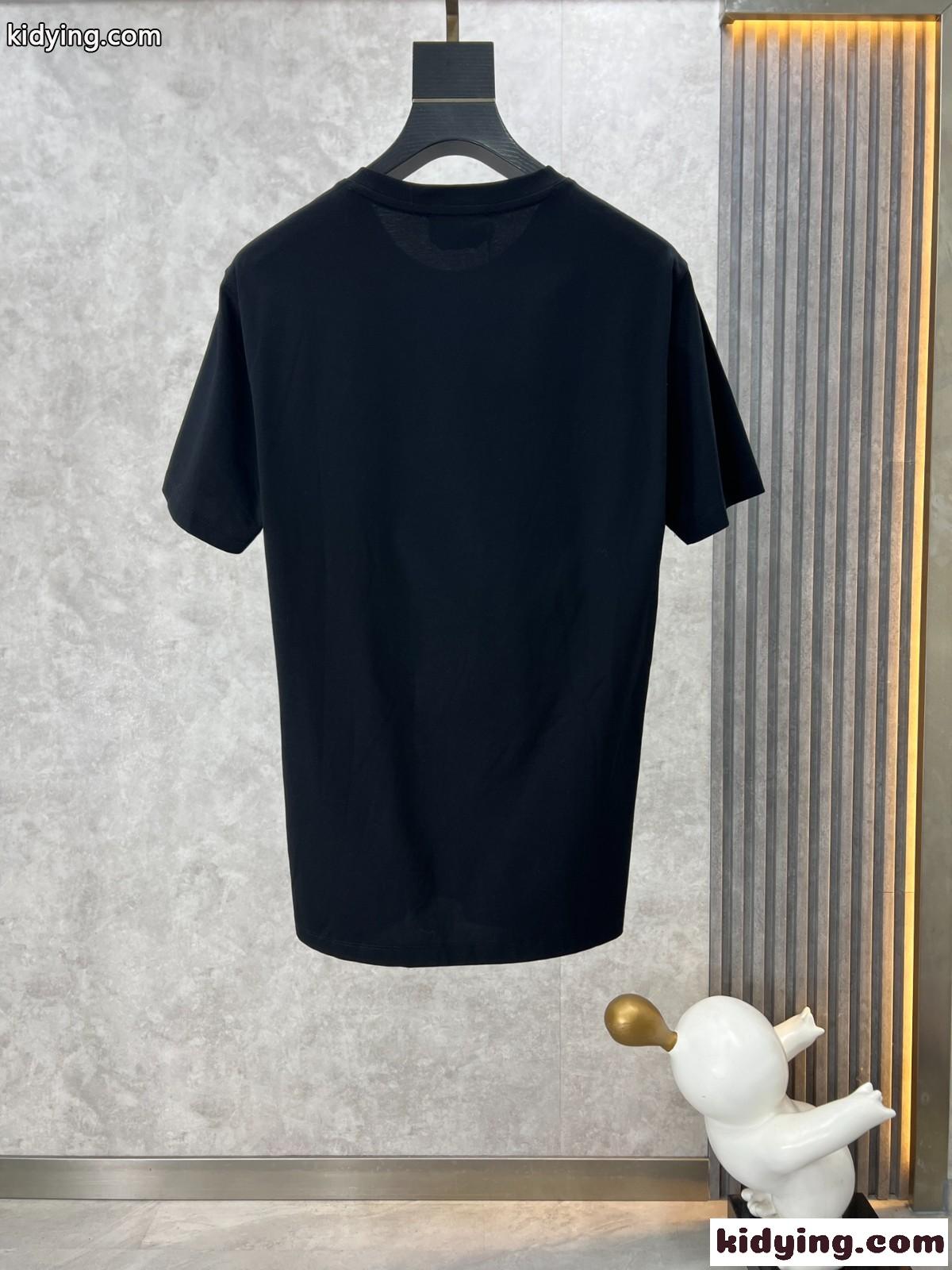 上品 カジュアル エルメス Tシャツ コピー クルーネック 半袖Tシャツ ブラック-4