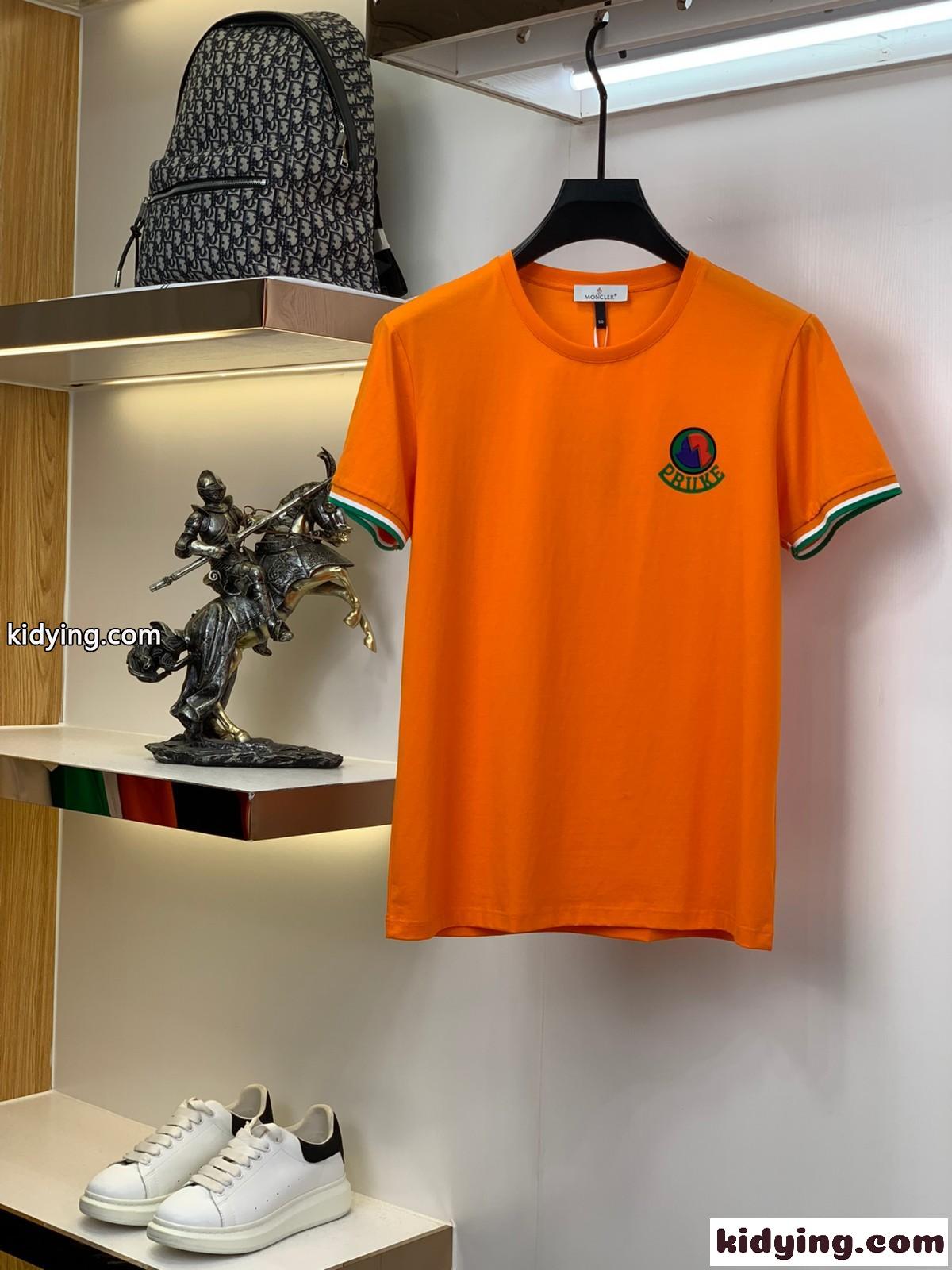 3色あり 春夏 薄手 クルーネック モンクレール tシャツ コピー 半袖 ストレッチ 柔らかい 着心地いい-4
