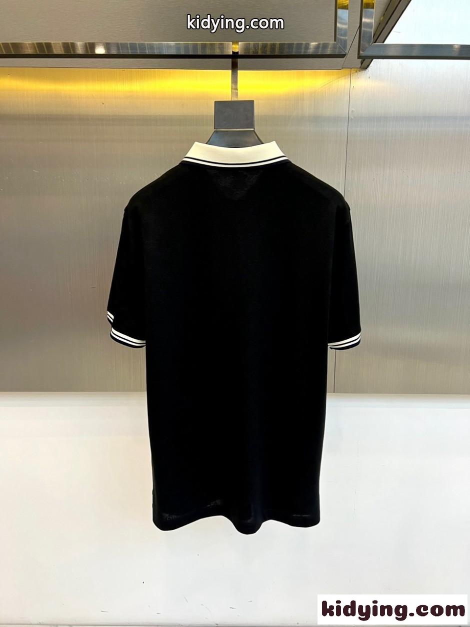 カジュアル 洗練された グッチ Tシャツ 偽物 半袖ポロシャツ ブラック-3
