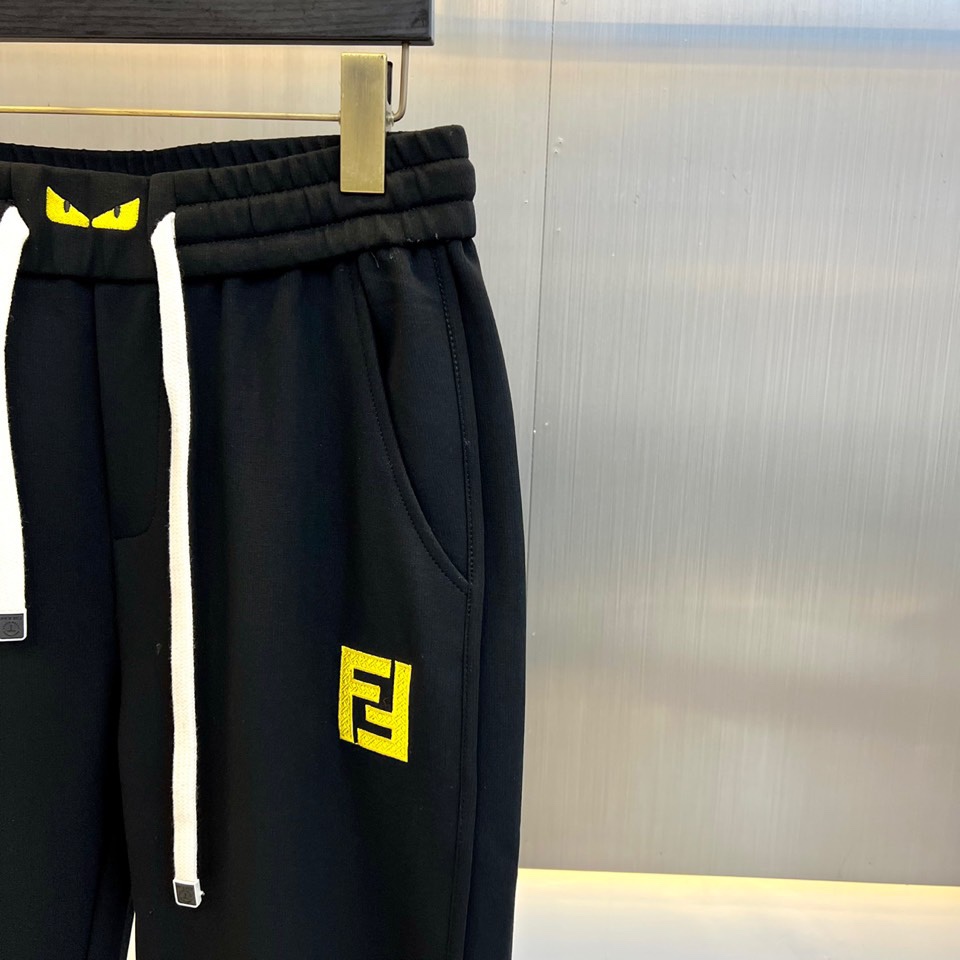 フェンディ パンツ コピー 定番 カジュアル ロゴ入り メンズ スウェットパンツ-1