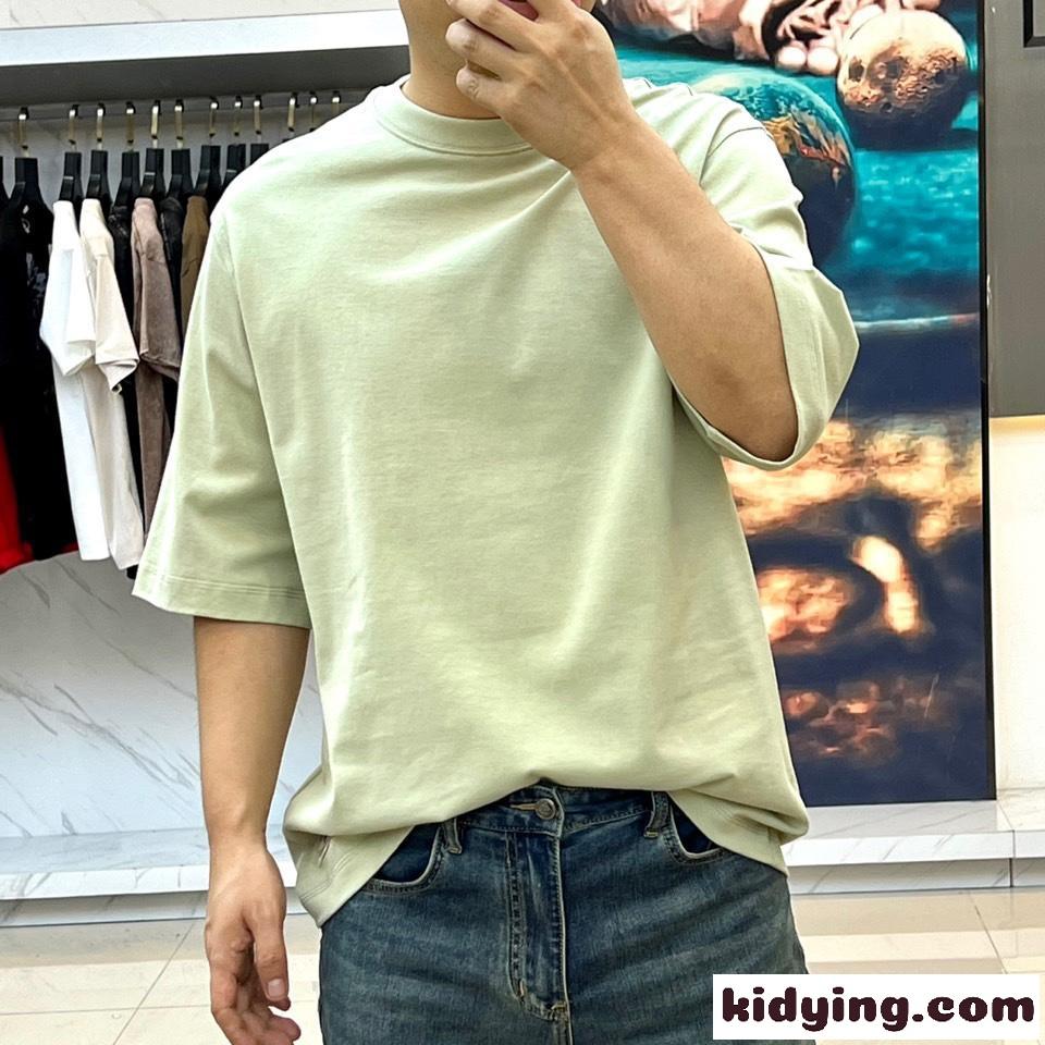 シンプル カジュアル コットンTシャツ バーバリー 半袖Tシャツ コピー カーキ-2