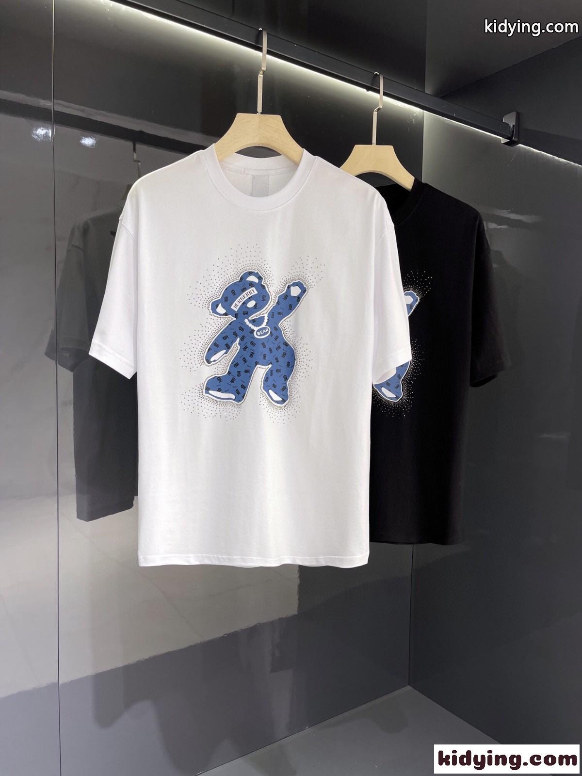 快適 カジュアル おしゃれ プリント クルーネック バーバリー 半袖Tシャツ コピー 合わせやすい-0