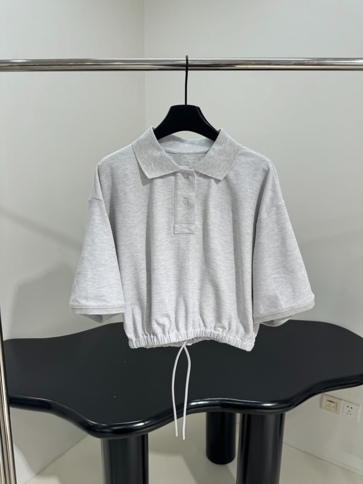 コットンピケ ポロシャツ アレキサンダーワング Tシャツ コピー ライトグレー-1
