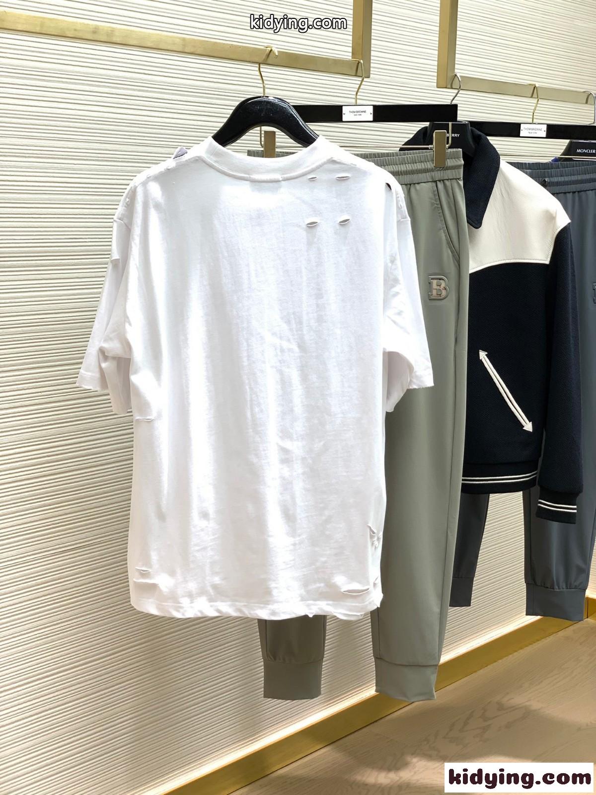 人気 おしゃれ カジュアル ロゴ バレンシアガ Tシャツ コピー クルーネック 半袖 トップス ホワイト-3