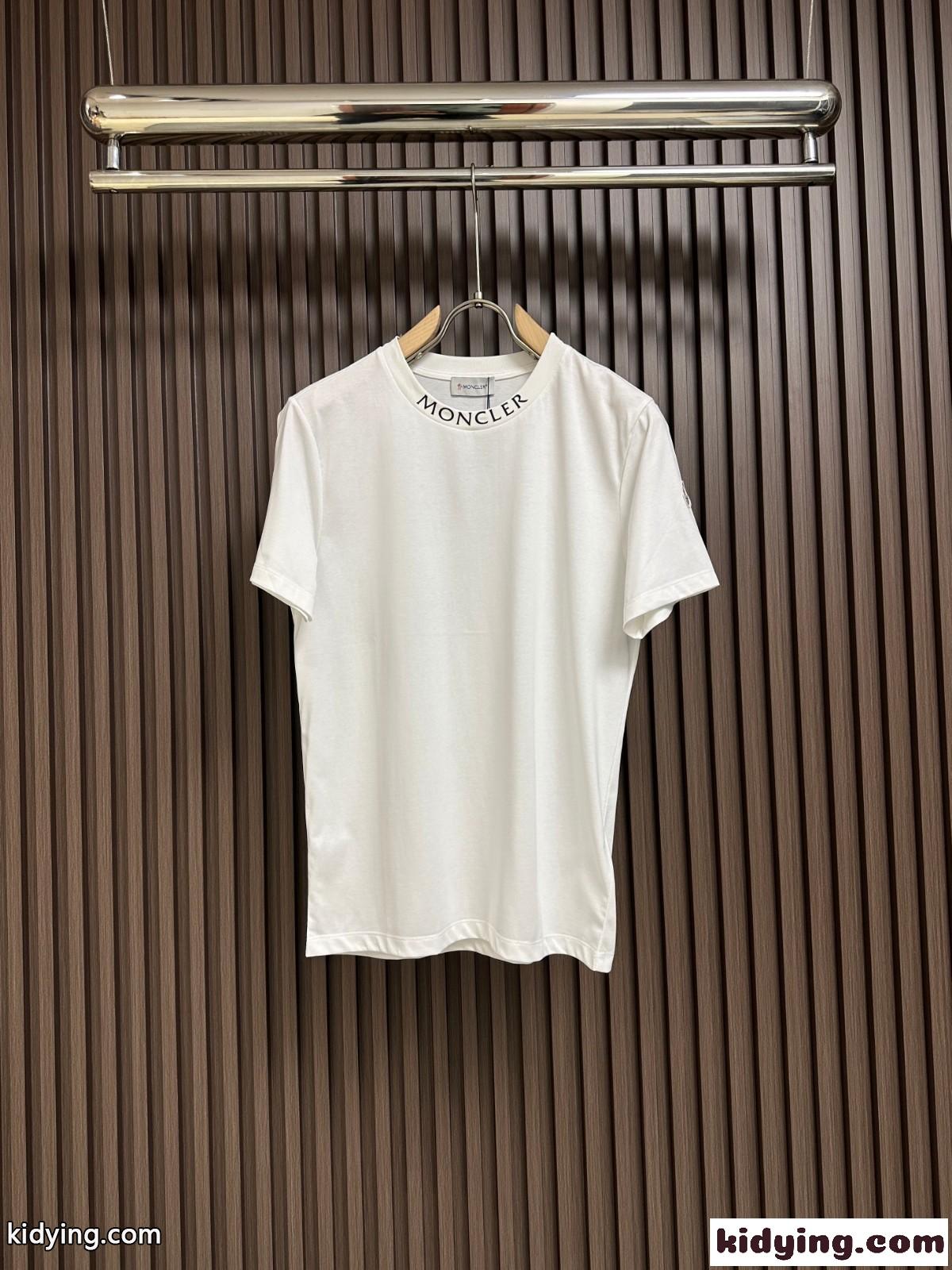 カジュアル 定番 クルーネック 半袖Tシャツ モンクレール Tシャツ コピー ホワイト-1