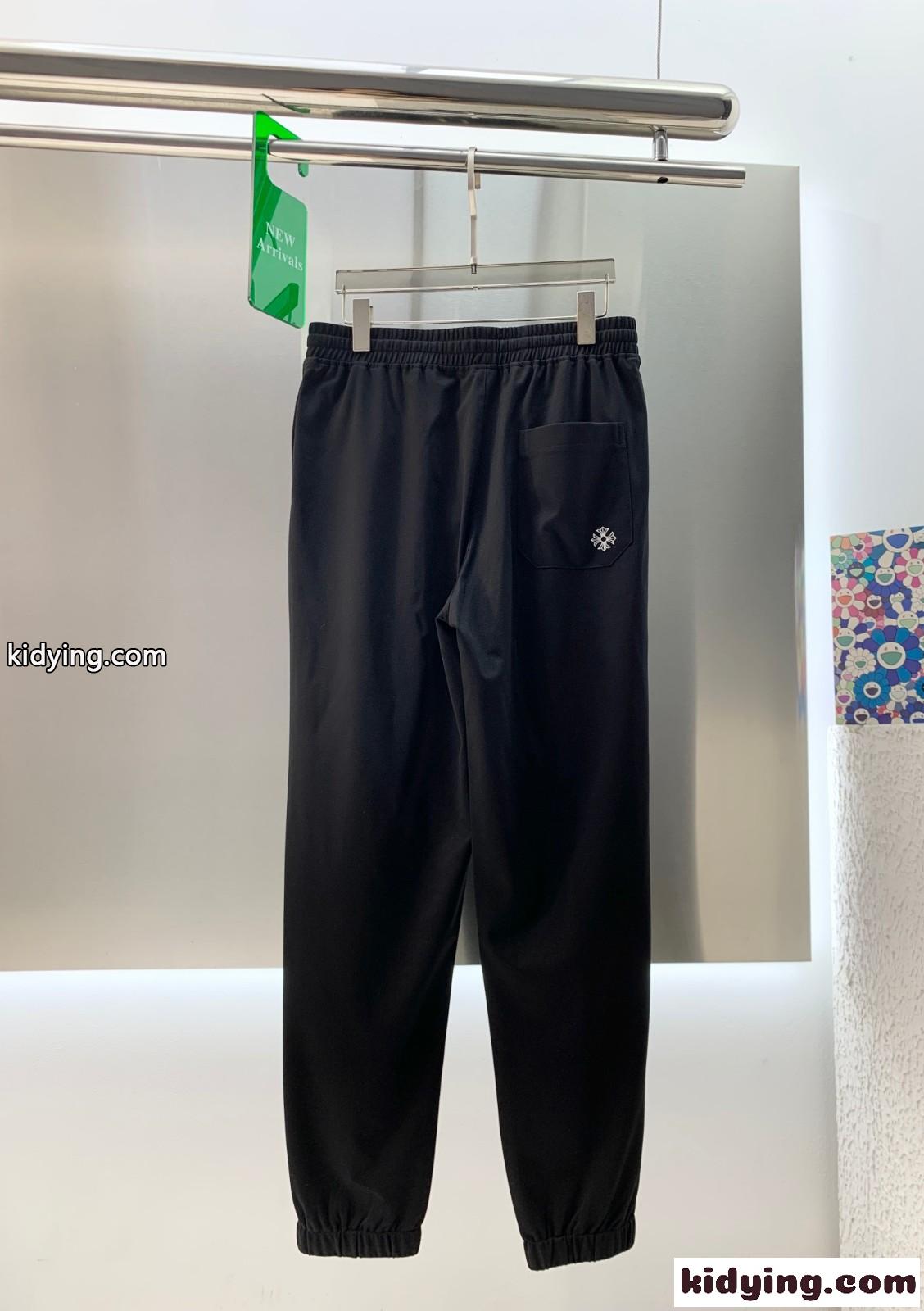メンズ 軽量 春夏 スウェットパンツ クロムハーツ パンツ コピー イージーパンツ-1