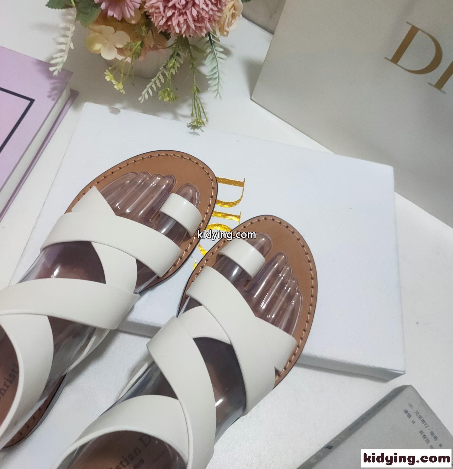 Dioriviera Dior Sun トゥリング サンダル クリスチャン・ディオール サンダル コピー ホワイト-3