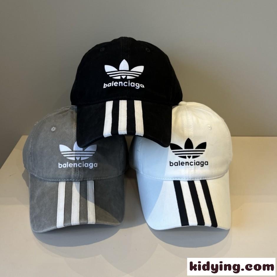 Adidas x Balenciaga コラボ ベースボールキャップ バレンシアガ キャップ 偽物 帽子-1