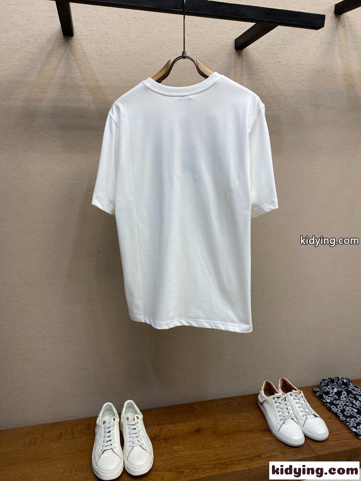 カジュアル 合わせやすい バーバリー Tシャツ 偽物 半袖Tシャツ ホワイト-2