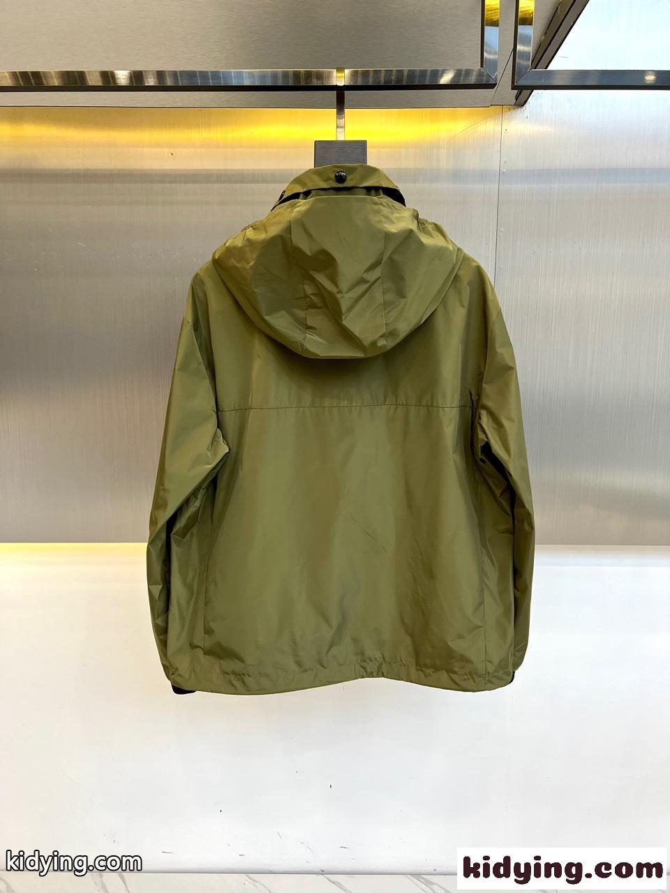 バーバリー ジャケット コピー シンプル フード付き ブルゾン グリーン-4