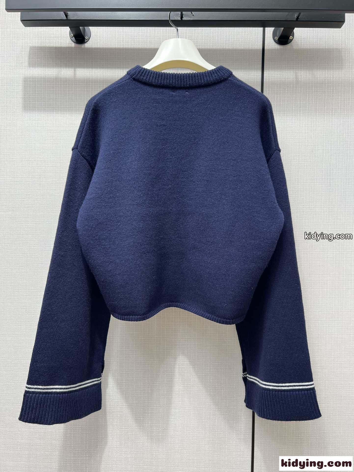 クロップド アーガイルセーター ロエベ セーター コピー 人気 ファッション-4