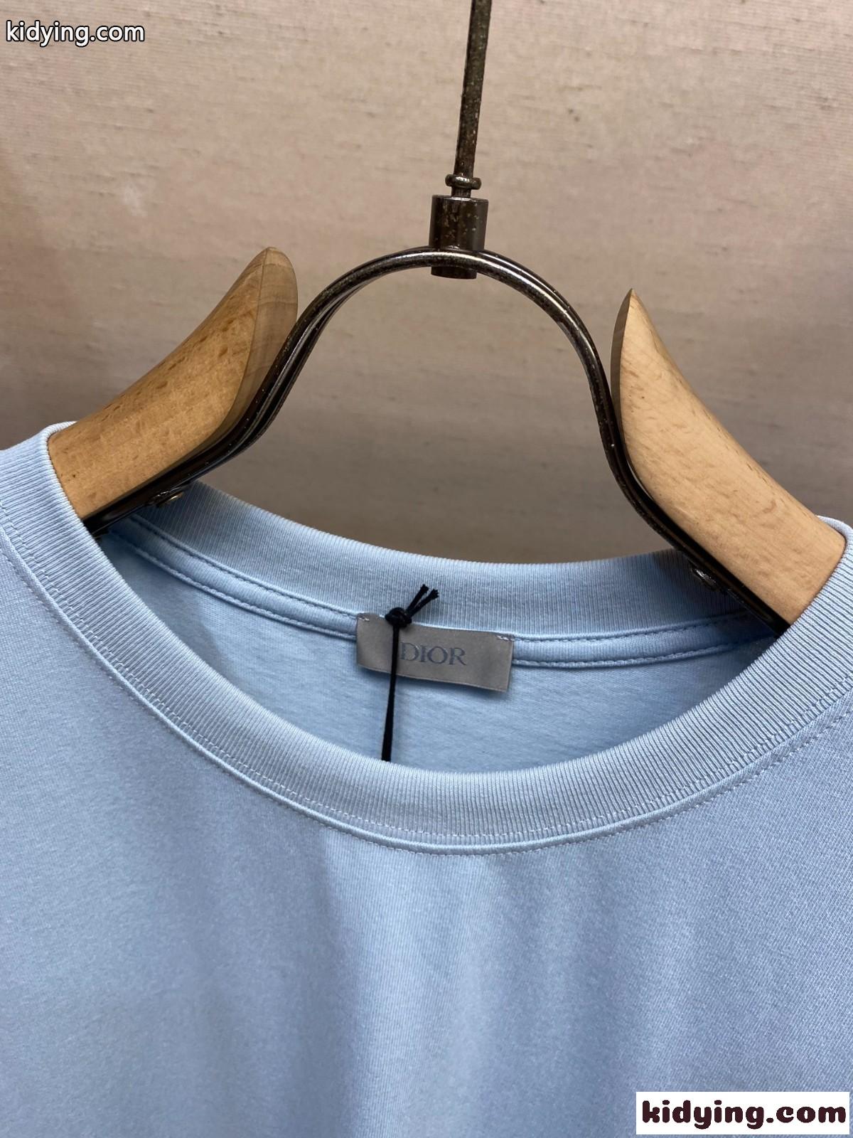 DIOR AND HYLTON NEL Tシャツ クリスチャン・ディオール Tシャツ コピー ブルー-2