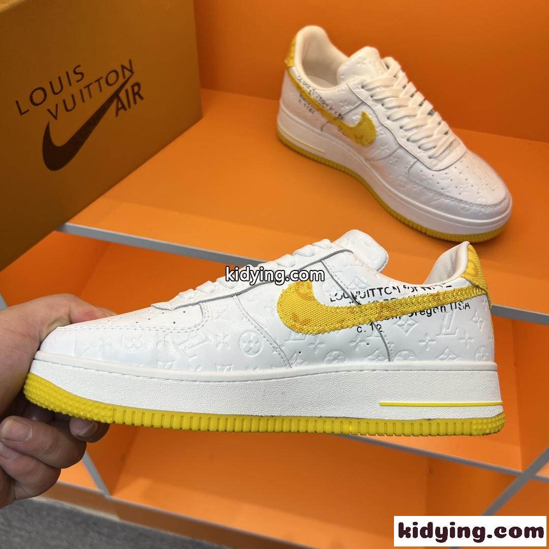 LV x OFF-WHITE x Nike 人気 おしゃれ カジュアル オフホワイト スニーカー コピー レースアップ-2