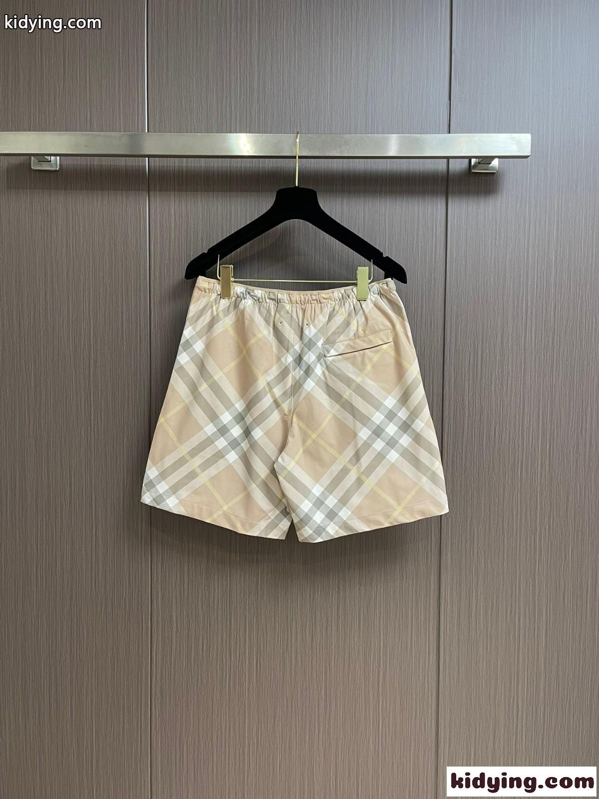 定番 チェック ショートパンツ バーバリー パンツ コピー メンズ ショーツ ベージュ-1