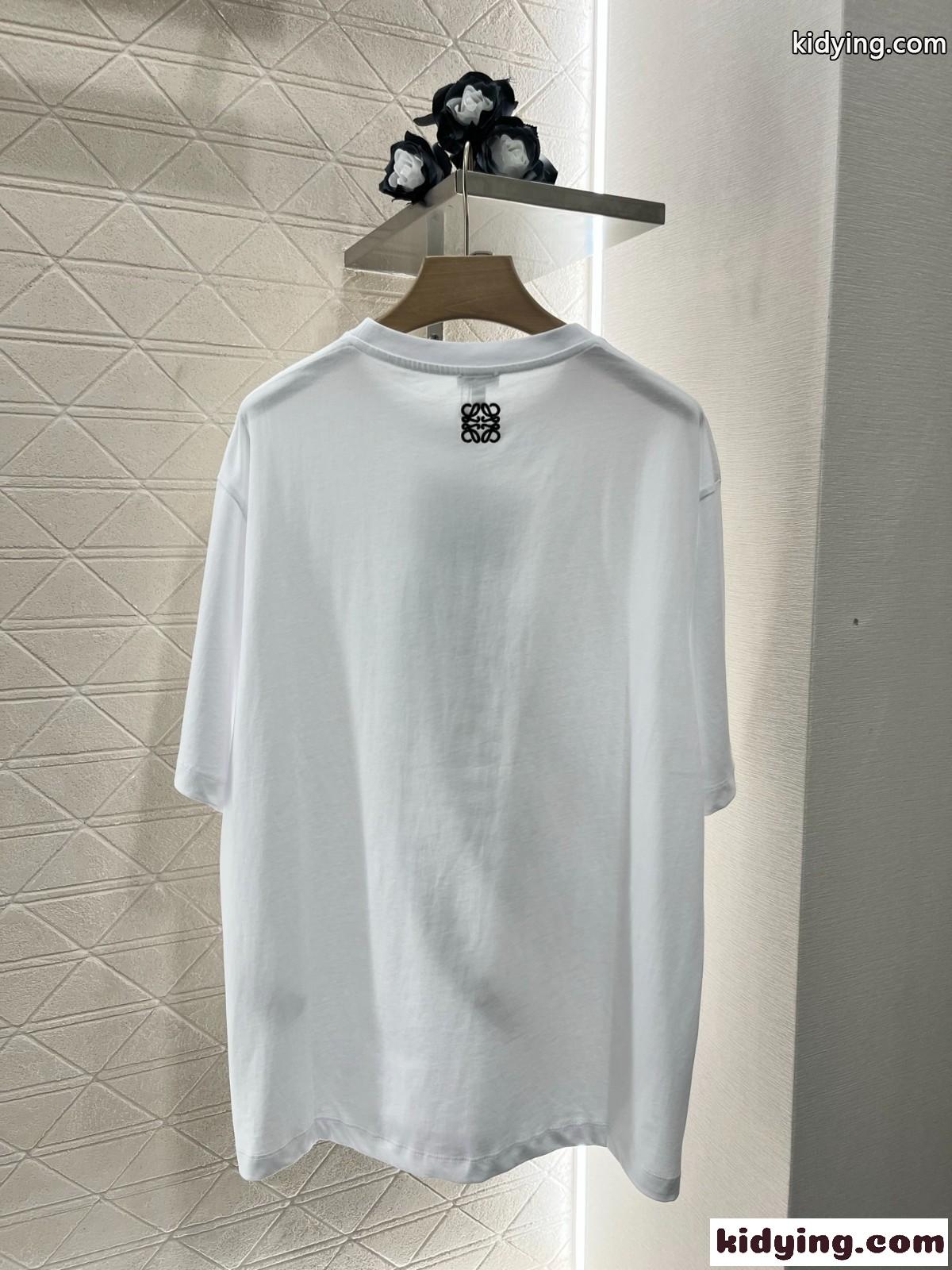 ルーズフィット コットンTシャツ ロエベ Tシャツ コピー ユニセックス ホワイト-2