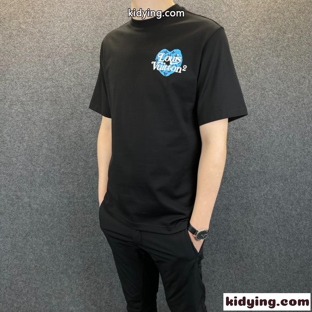 定番 シンプル クールネック 春夏 新作 半袖 ルイ・ヴィトン Tシャツ コピー 通気性 着心地いい-1