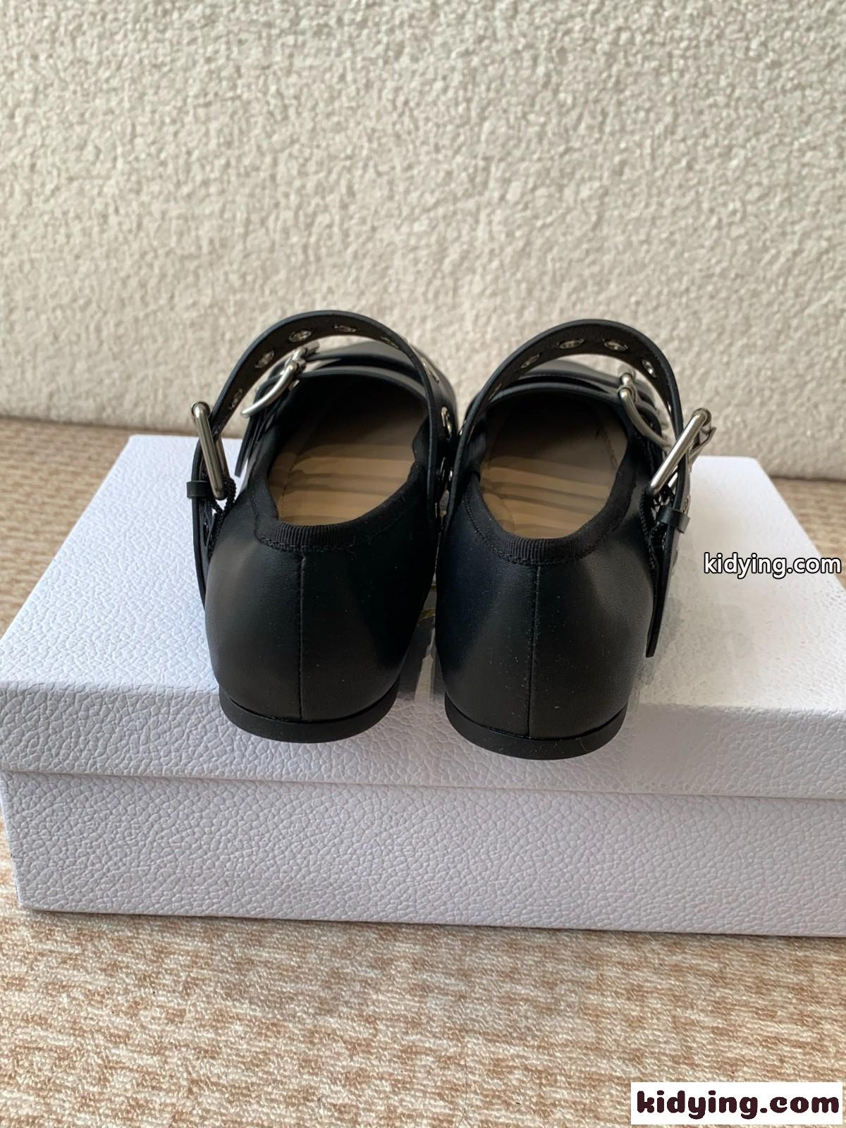 大人クールデザイン&Dior Punk バレリーナ スーパーコピー レザー ブラック-2